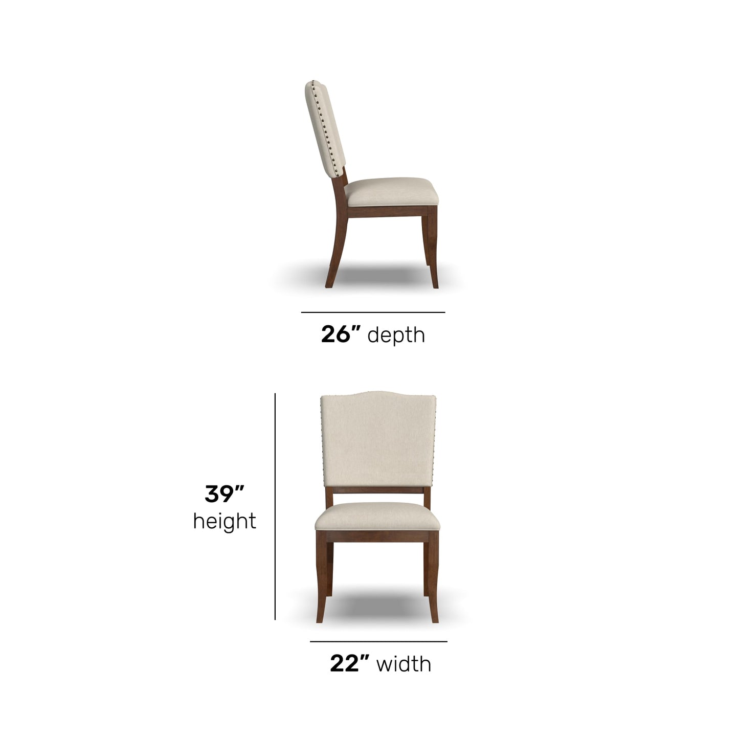 Bellevue Upholstered Dining Chairs (Pair) - W1042-840