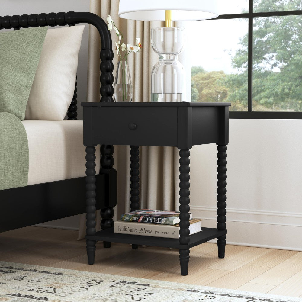 Spindle Nightstand - Black