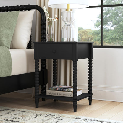 Spindle Nightstand - Black