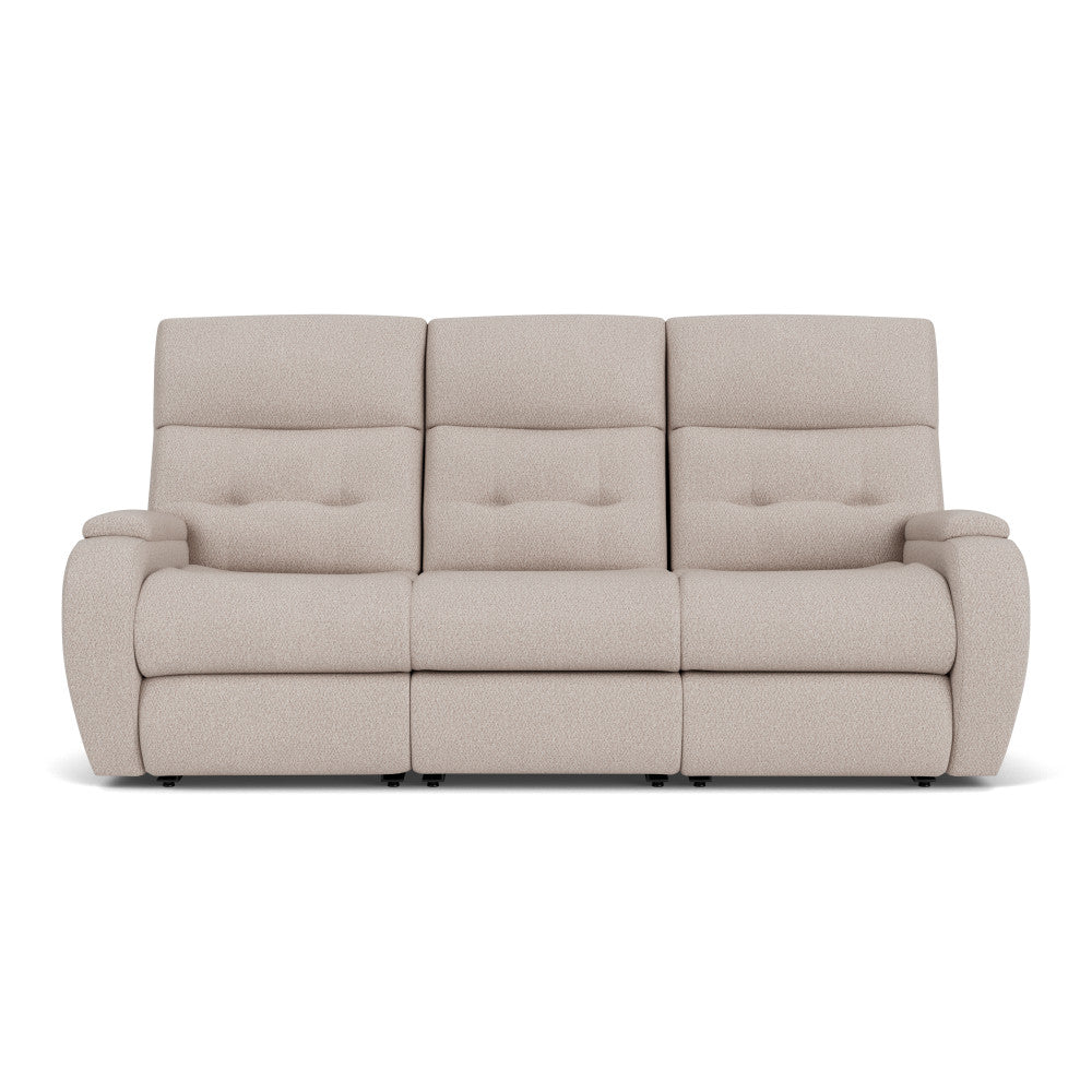 Strait Power Reclining Sofa with Power Headrests - Fabric 319-70