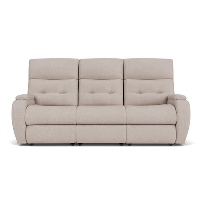 Strait Power Reclining Sofa with Power Headrests - Fabric 319-70