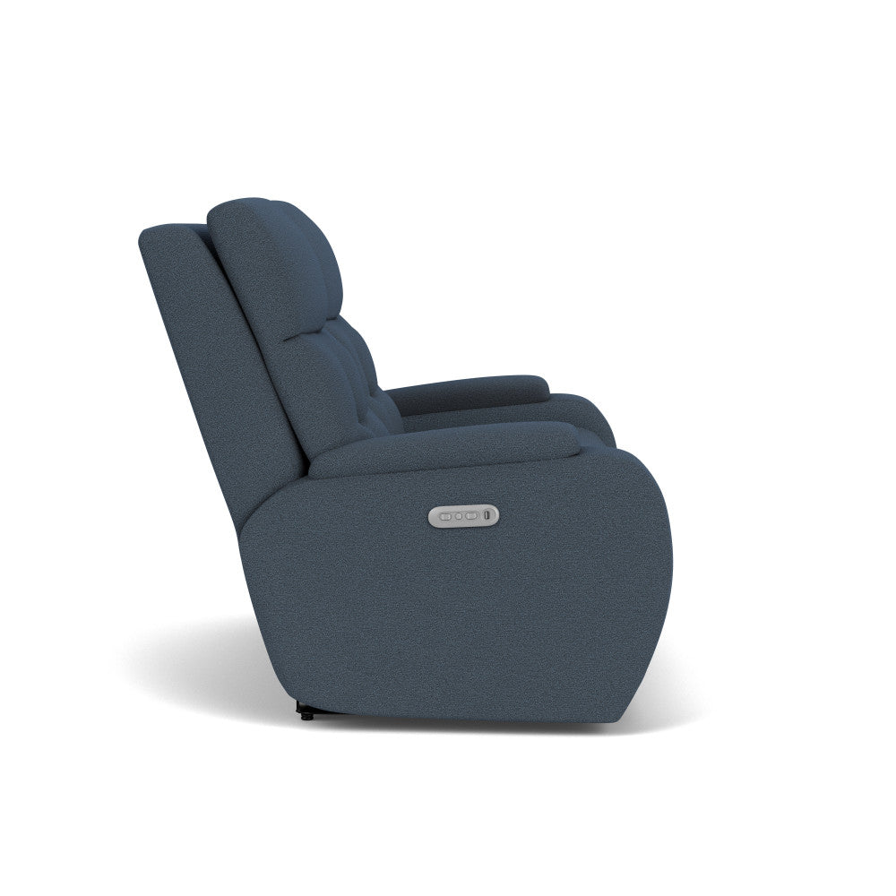 Strait Power Reclining Loveseat with Power Headrests - Fabric 634-40