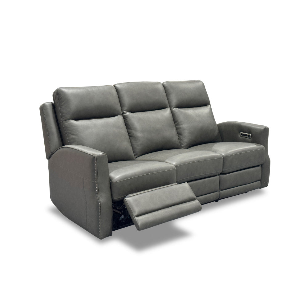 Maxwell Power Reclining Sofa with Power Headrests and Lumbar - Gray