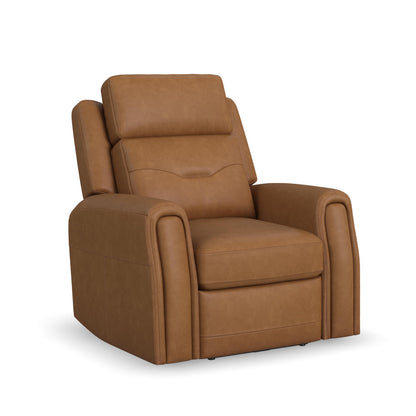 Felix Power Recliner with Power Headrest, Lumbar, Heat & Massage - Leather 408-72