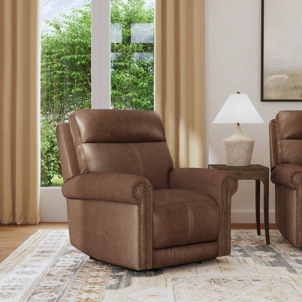 Alexander Power Recliner with Power Headrest & Lumbar - Leather 706-71