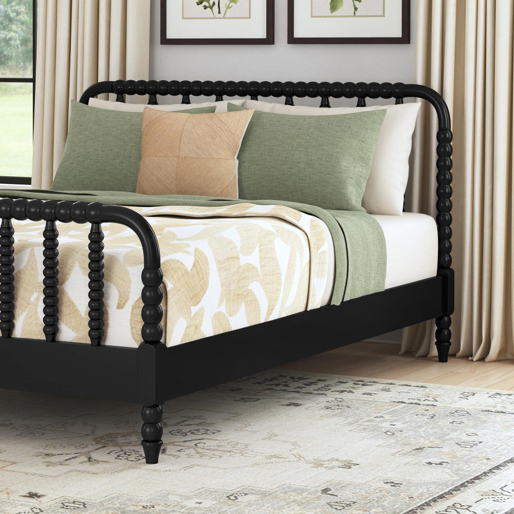 Spindle Queen Bed - Black