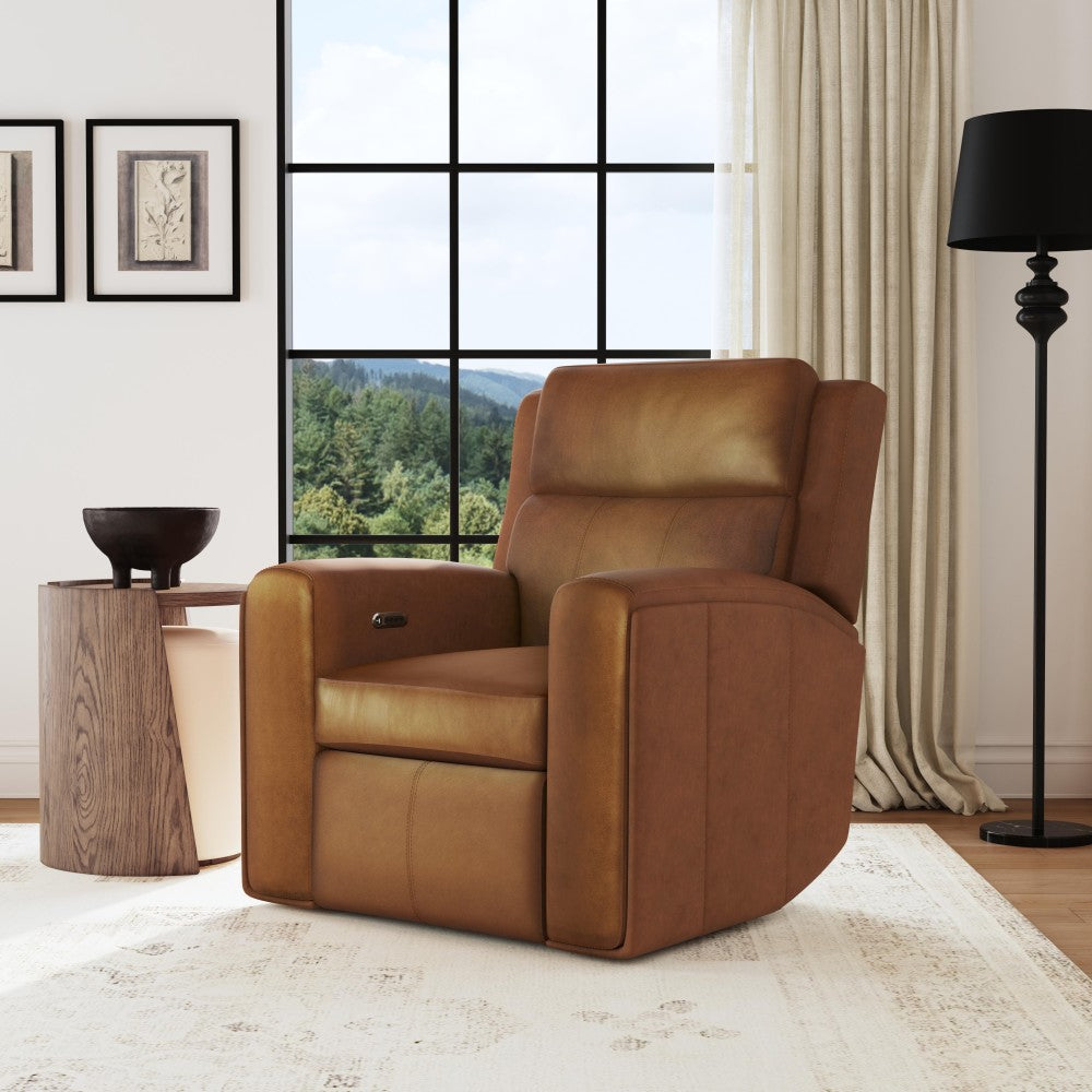 Wyatt Power Recliner with Power Headrest & Lumbar - Leather 705-72
