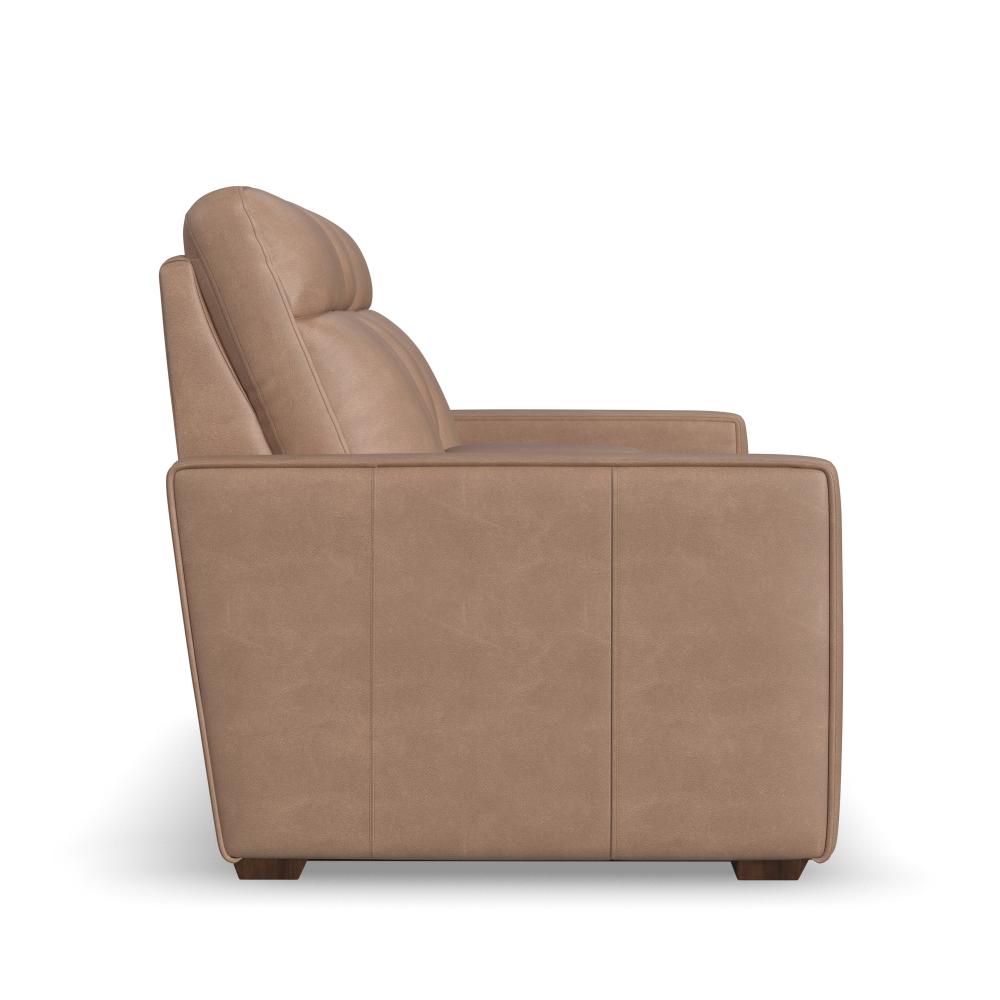 Dutch Power Reclining Loveseat with Console, Power Headrest & Lumbar - Leather 562-82