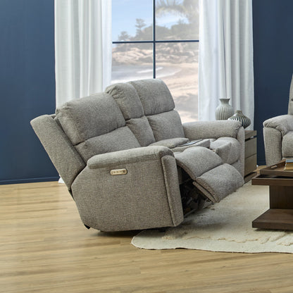 Porter Power Reclining Loveseat with Console, Power Headrests & Lumbar - Fabric 365-72