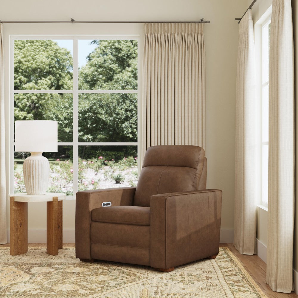 Dutch Power Recliner with Power Headrest & Lumbar - Brown