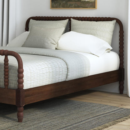 Spindle Queen Bed - Brown