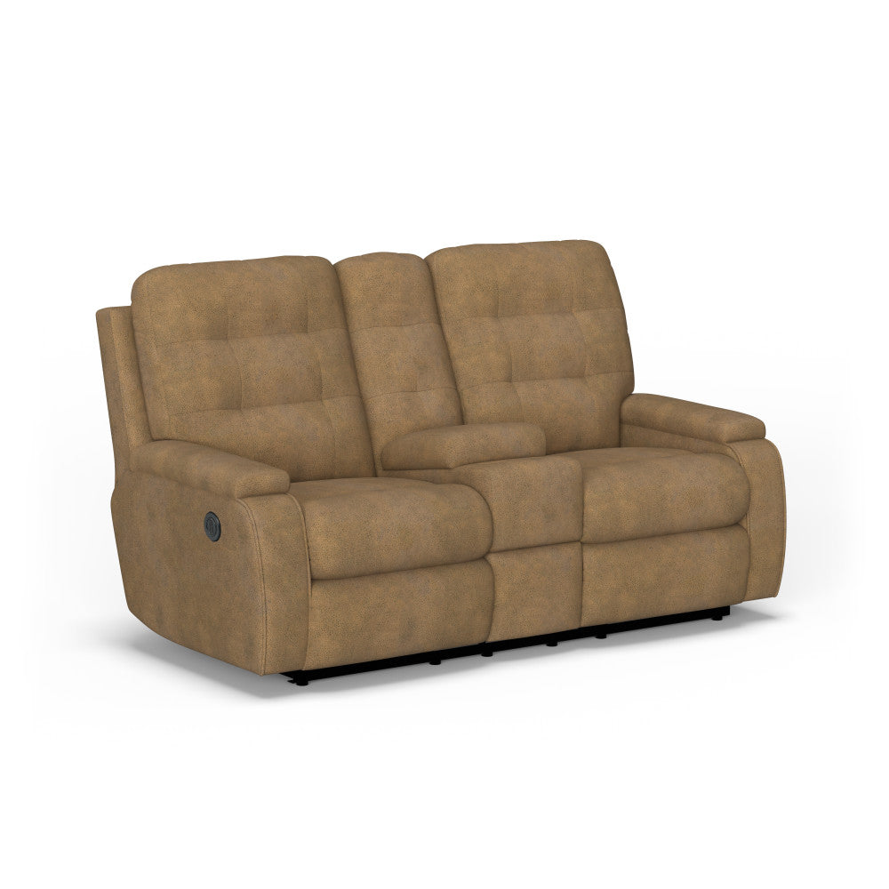 Kerrie Power Reclining Loveseat with Console - Default Title