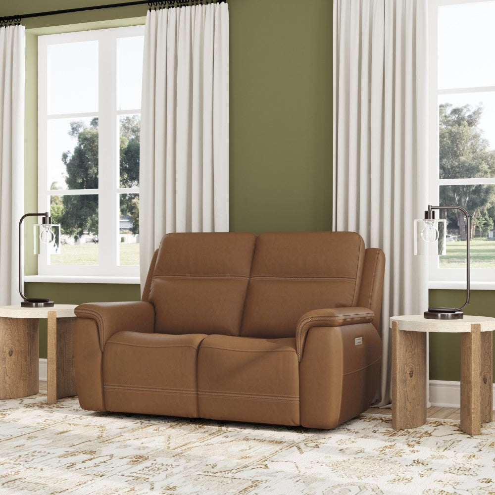 Sawyer Power Reclining Loveseat w/ Pwr Headrests, Lumbar - Leather 727-73