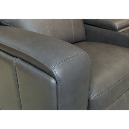 Wyatt Power Reclining Loveseat with Console & Power Headrests & Lumbar - Leather 705-02