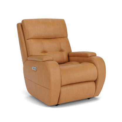Strait Power Recliner with Power Headrest - Leather 653-80