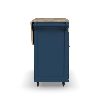 Dolly Madison Drop Leaf Kitchen Cart - Blue