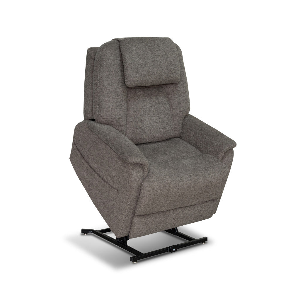 Zecliner Model 3+ Petite Power Lift Recliner with Power Headrest, Lumbar, Heat & Massage - Fabric 358-04