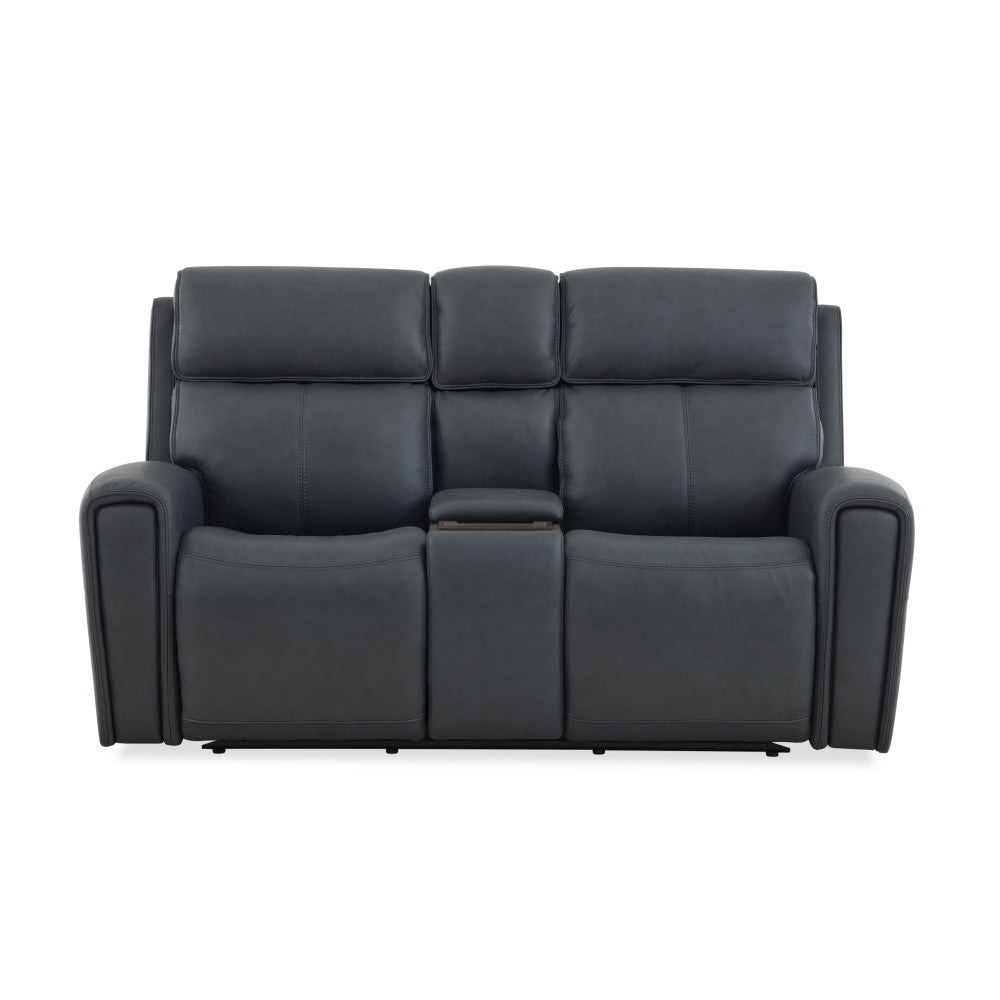 Warren Power Reclining Loveseat with Console, Power Headrest & Lumbar - Default Title