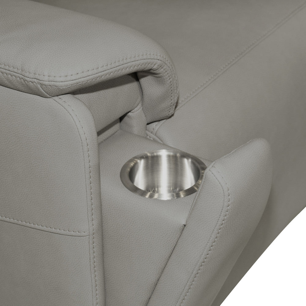 Vernon Power Reclining Sofa with Console, Power Headrest, Lumbar, Heat & Massage - Fabric 386-01