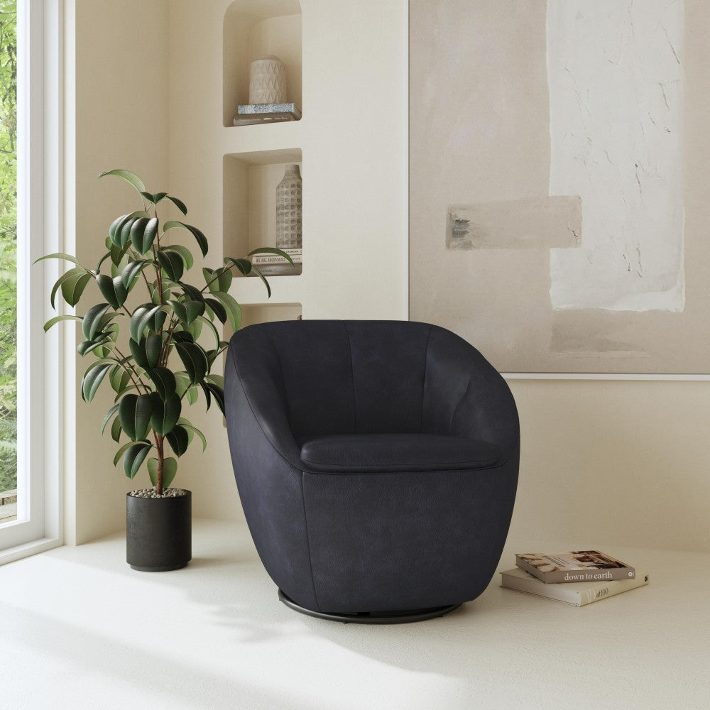 Wade Swivel Chair - Navy