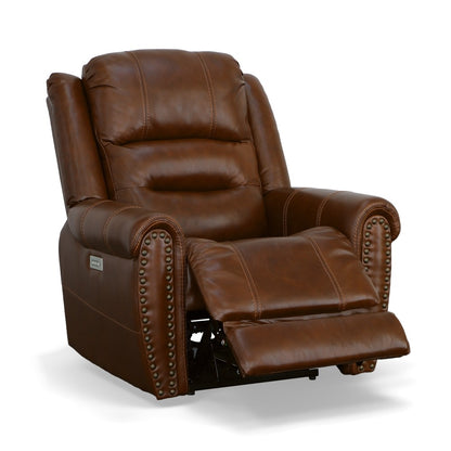Oscar Power Recliner with Power Headrest - Leather 375-72