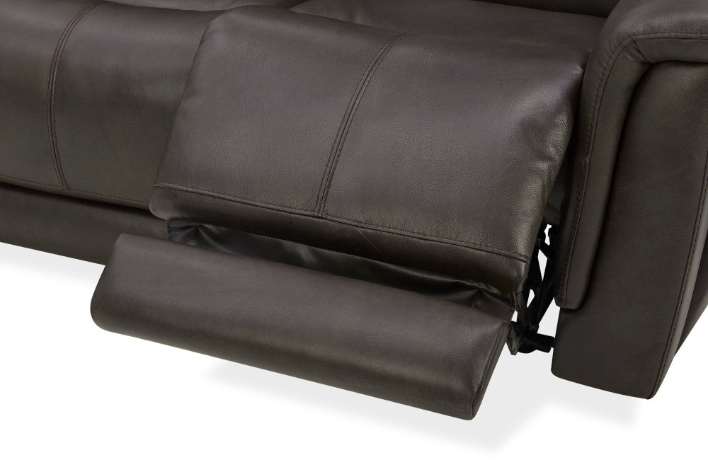 Ranger Power Reclining Sofa with Console, Power Headrest, Lumbar, Heat & Massage - Leather 439-70