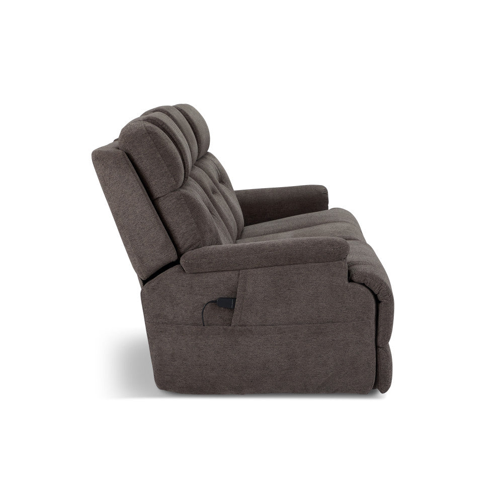 Zecliner Zofa Power Sleep Sofa with Power Headrests & Lumbar - Brown