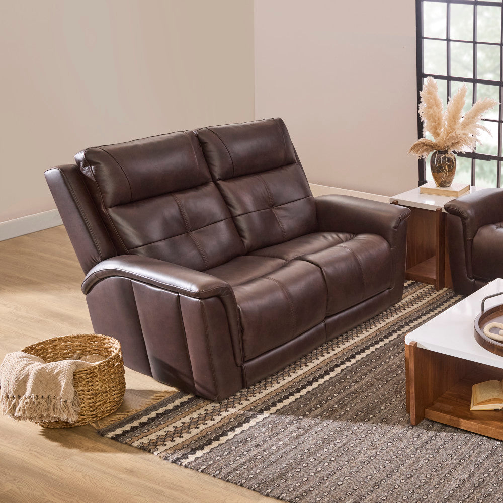 Ranger Power Reclining Loveseat with Power Headrest, Lumbar, Heat & Massage - Leather 439-70