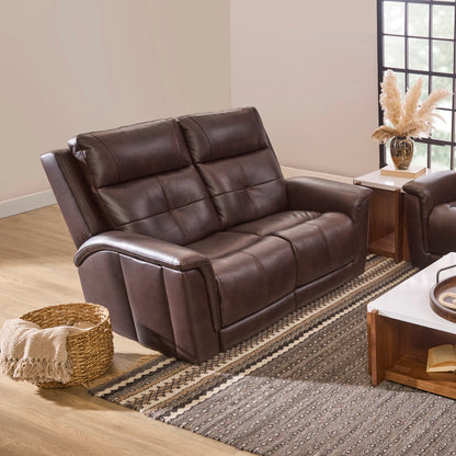 Ranger Power Reclining Loveseat with Power Headrest, Lumbar, Heat & Massage - Leather 439-70