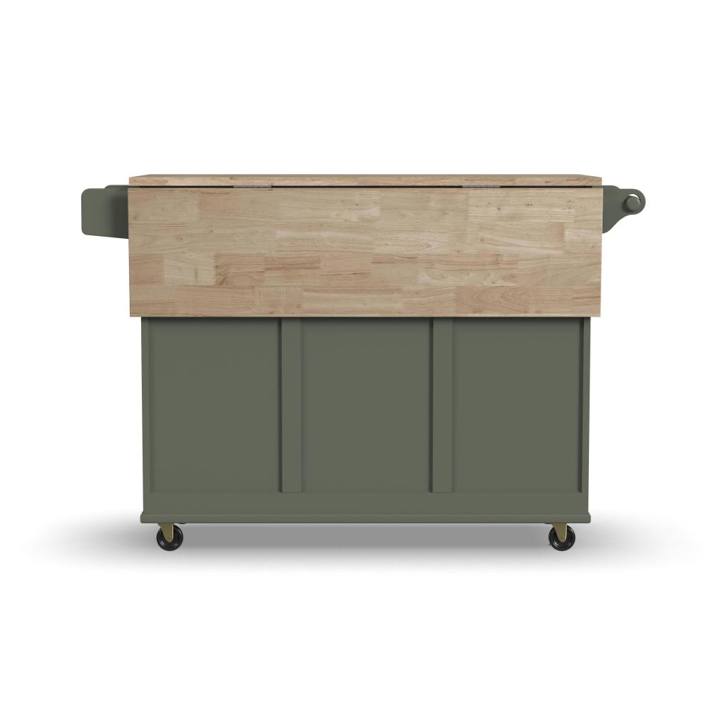 Dolly Madison Drop Leaf Kitchen Cart - Green