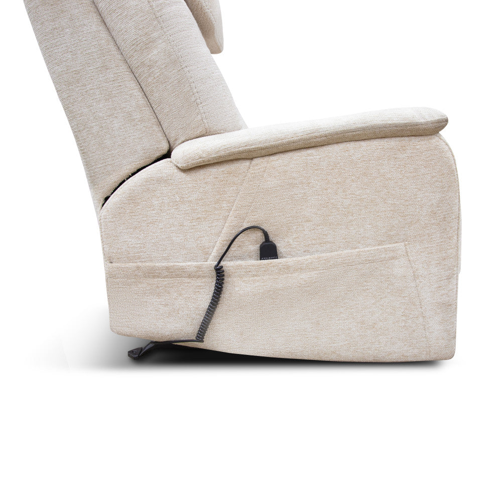 Zecliner Model 3+ Petite Power Sleep Chair with Power Headrest, Lumbar, Heat & Massage - Fabric 358-11