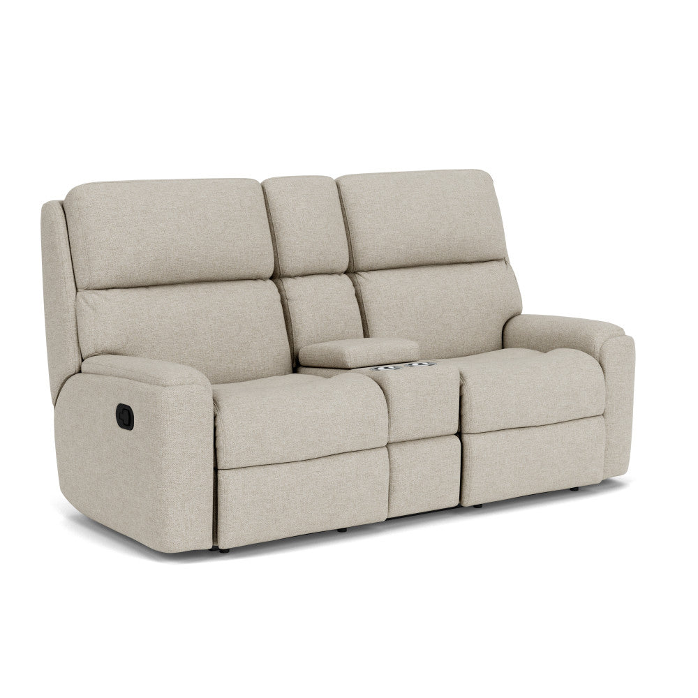 Rio Reclining Loveseat with Console - Fabric 208-40