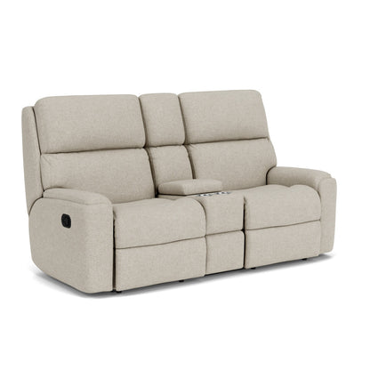 Rio Reclining Loveseat with Console - Fabric 208-40