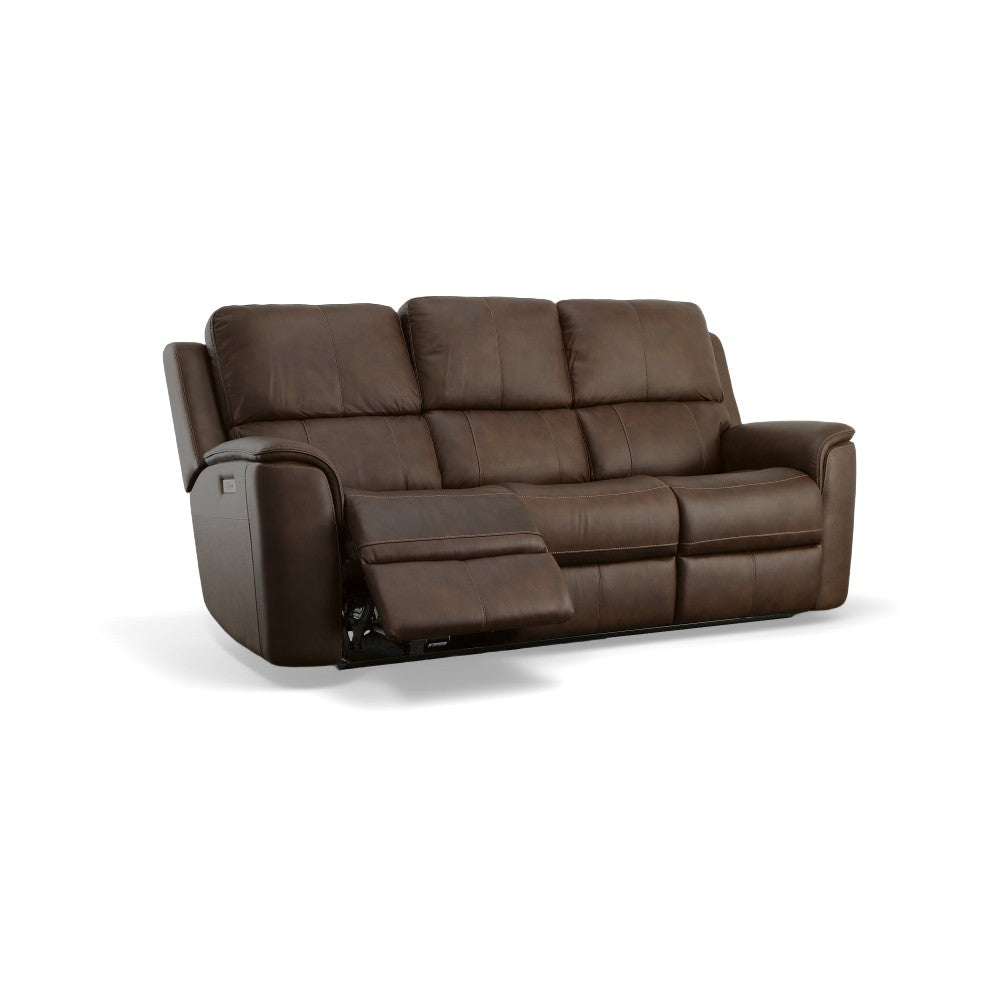 Henry Power Reclining Sofa with Power Headrests & Lumbar - Leather 946-71