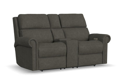 Bernard Collection - Power Reclining Loveseat with Console, Power Headrests & Lumbar