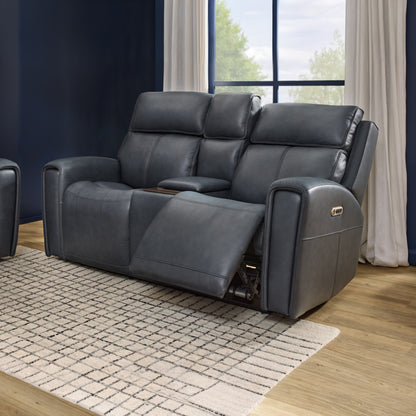 Warren Power Reclining Loveseat with Console, Power Headrest & Lumbar - Default Title