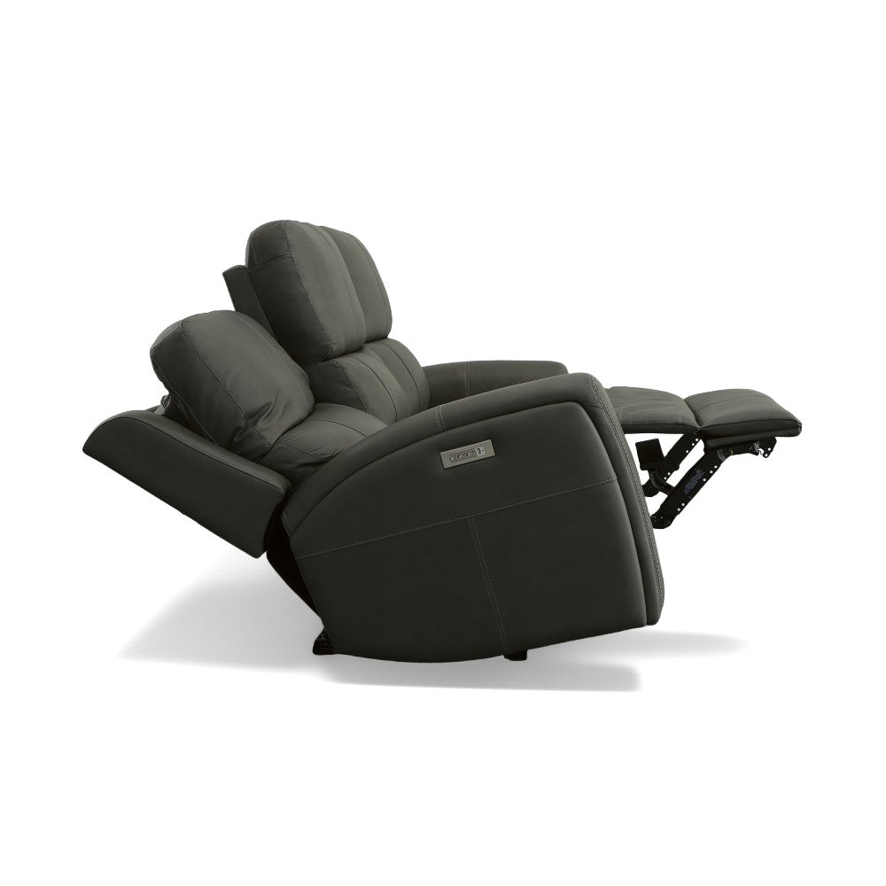 Linden Power Reclining Sofa with Power Headrests & Lumbar - Leather 946-02