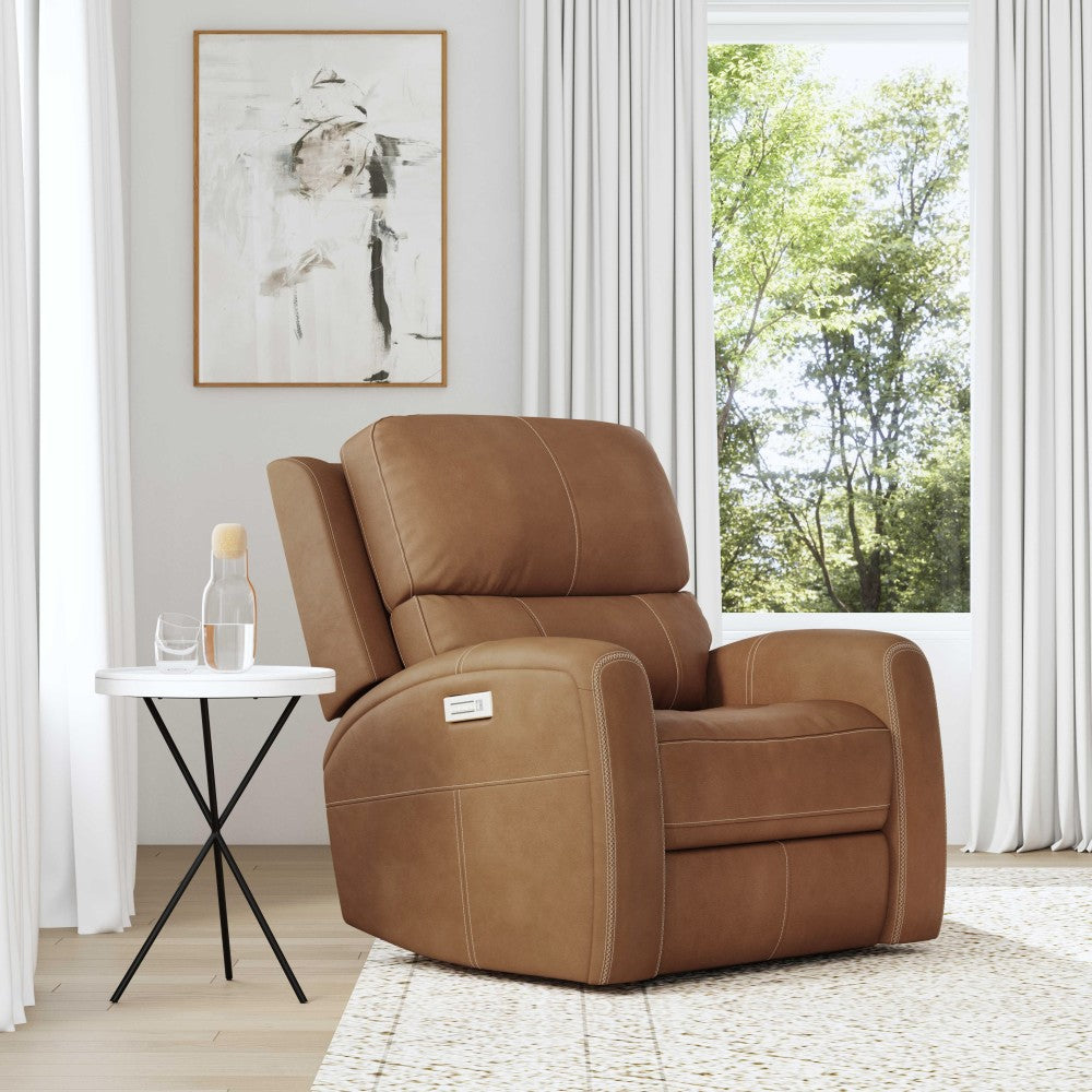 Linden Power Recliner with Power Headrest & Lumbar - Leather 946-72