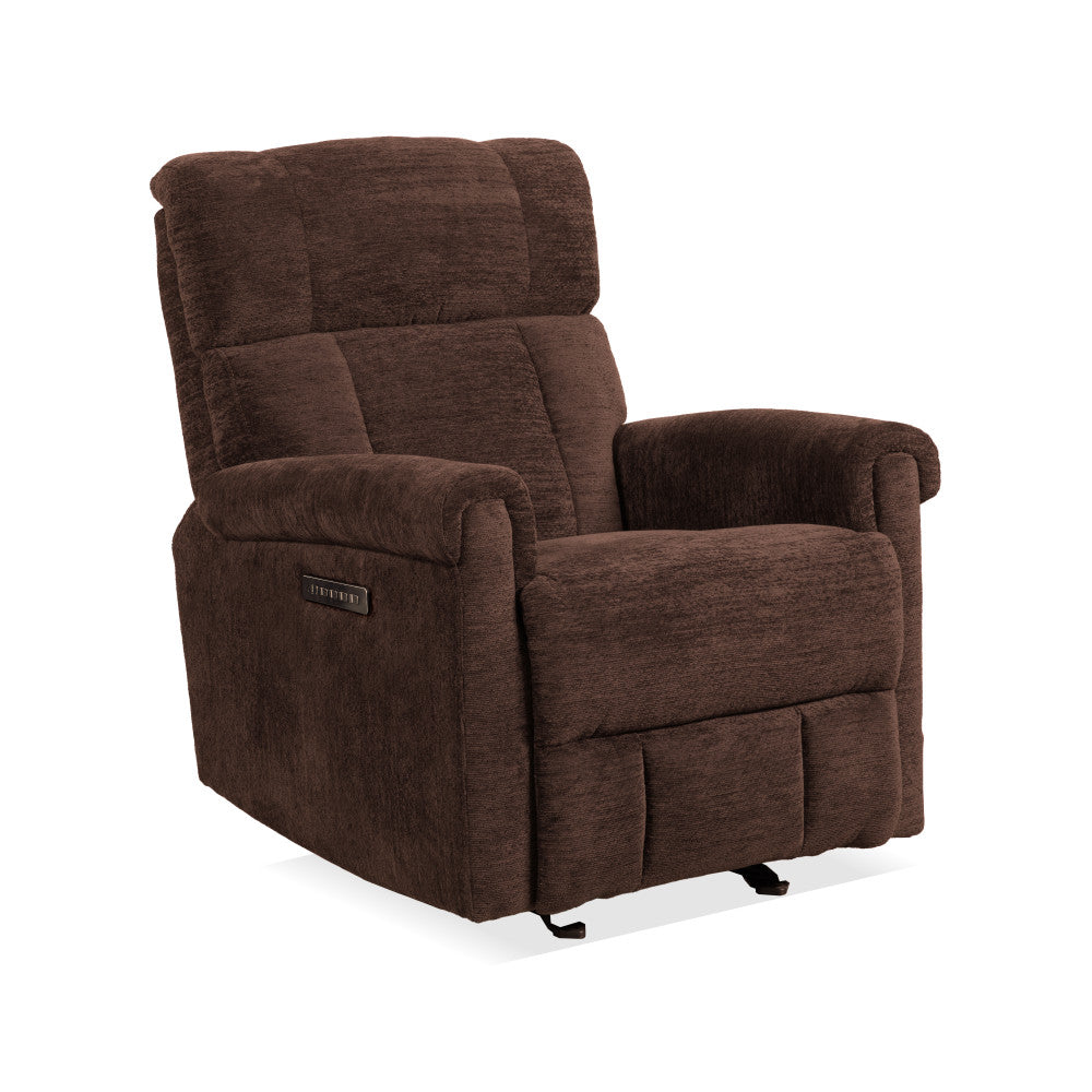 Classic Power Gliding Recliner with Power Headrest & Lumbar - Fabric 410-70