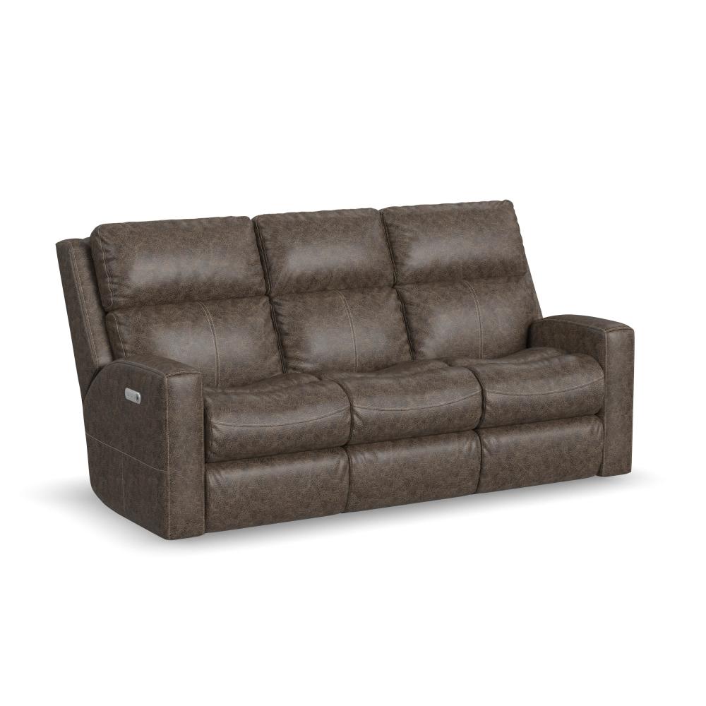 Score Power Reclining Sofa with Power Headrests & Lumbar - Leather 654-70