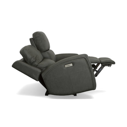 Linden Power Reclining Loveseat with Power Headrests & Lumbar - Leather 946-02