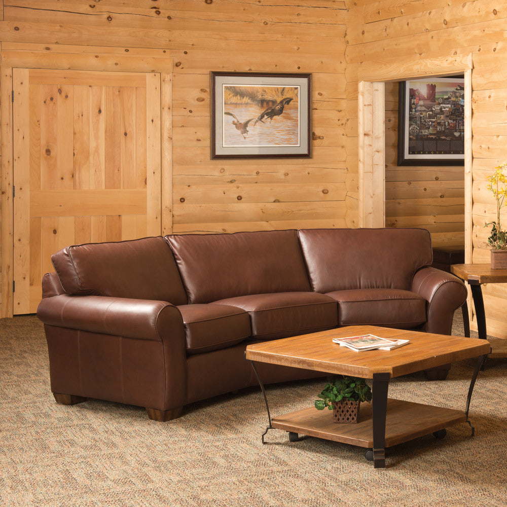 Vail Conversation Sofa - Leather 110-90