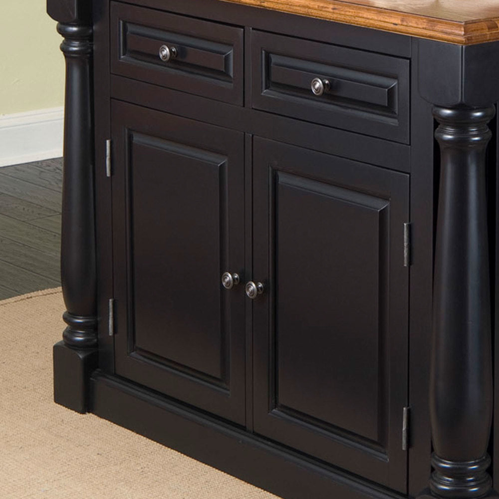 Monarch Kitchen Island - Black