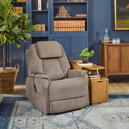 Zecliner Model 3+ Petite Power Lift Recliner with Power Headrest, Lumbar, Heat & Massage - Fabric 358-04