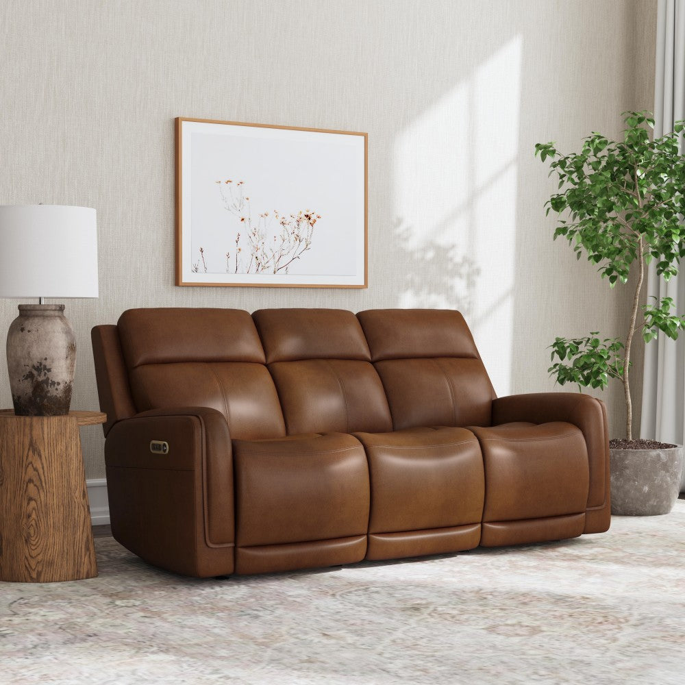 Alister Power Gliding Sofa with Power Headrests & Lumbar - Leather 734-72