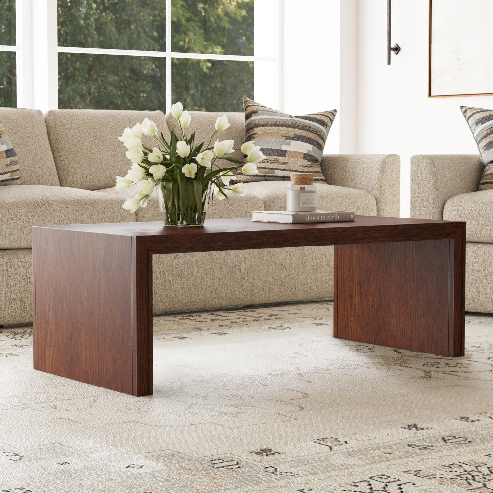 Waterfall Rectangular Coffee Table - Brown - 5000005908