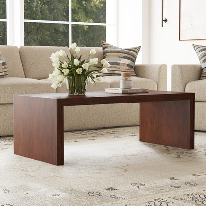 Waterfall Rectangular Coffee Table - Brown - 5000005908
