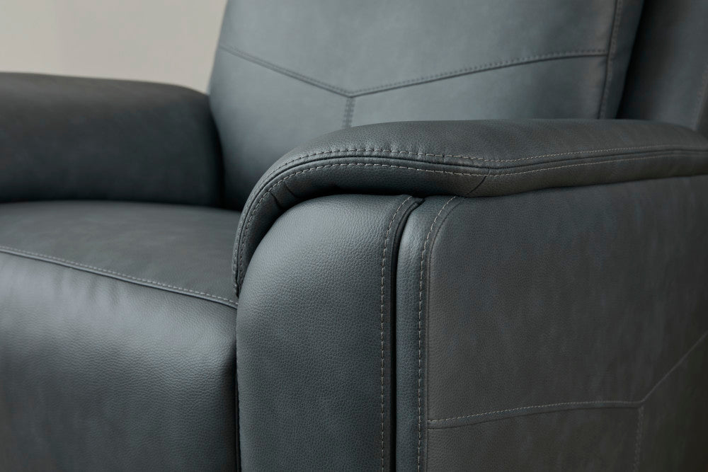 Vernon Power Swivel Gliding Recliner with Power Headrest, Lumbar, Heat & Massage - Green