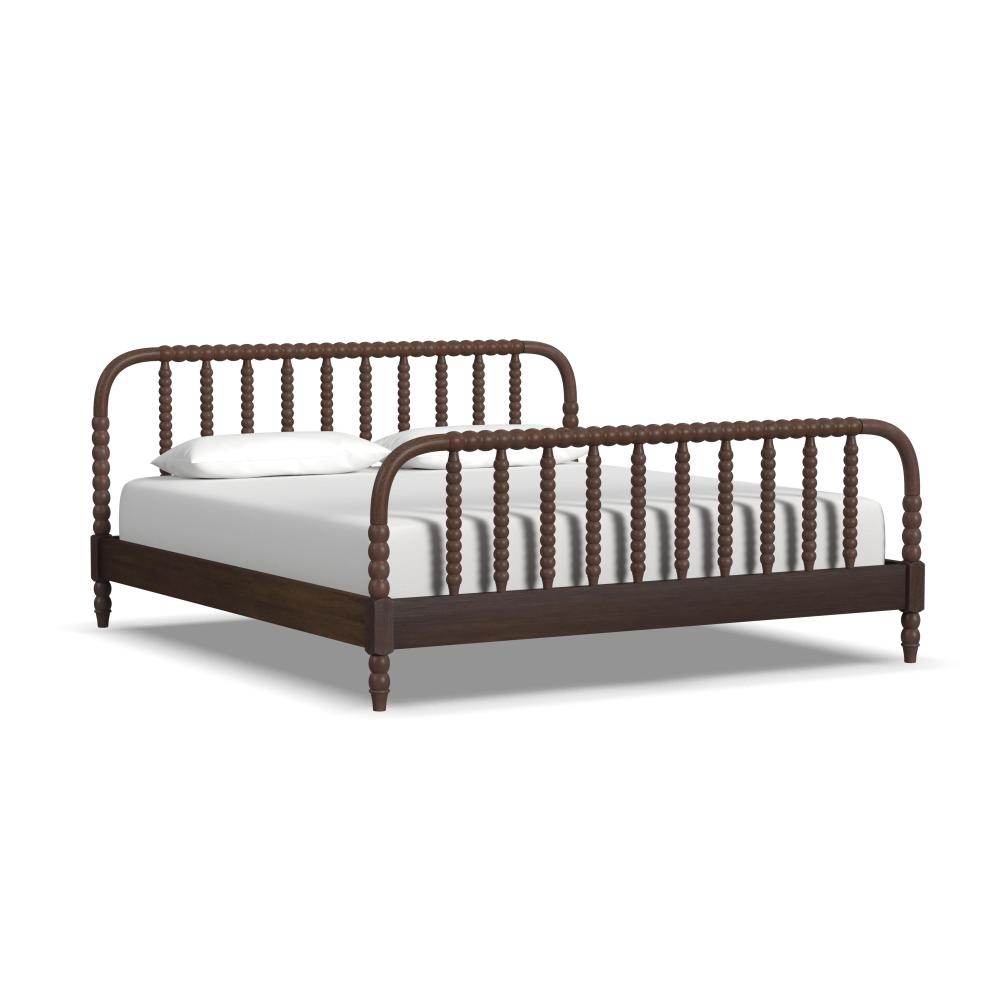 Spindle King Bed - Brown