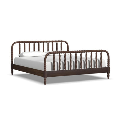 Spindle King Bed - Brown
